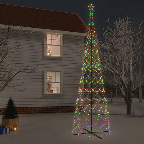 vidaXL Arbre de Noël cône 3000 LED Colorées 230x800 cm