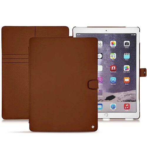 Housse cuir Apple iPad Pro 12.9' (2017) - Rabat portefeuille - Marron ( Nappa - Pantone #8B4720 ) - NOREVE