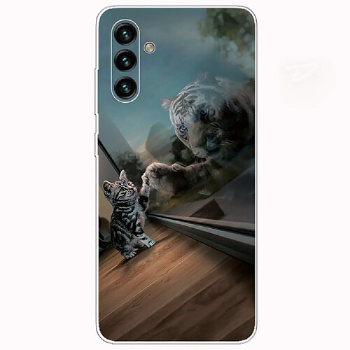 Coque en TPU antichoc, anti-rayures chat et tigre pour votre Samsung Galaxy A13 5G