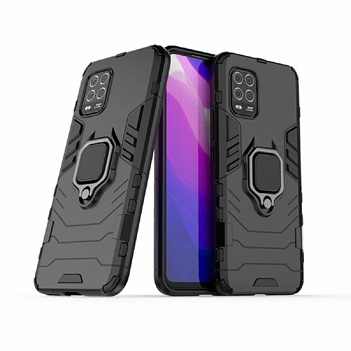 Coque en TPU hybride cool guard avec support de bague noir pour votre Xiaomi Mi 10 Lite 5G