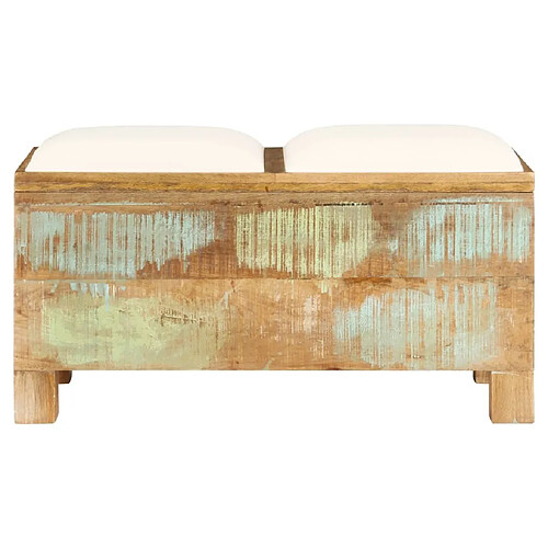 Maison Chic Banc de rangement | Meuble de rangement d'Entrée | Coffres d'Intérieur Bois massif recyclé 80 x 40 x 40 cm -MN69844