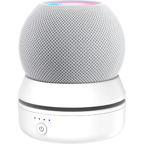 SANAG Compatible Avec Homepod Mini Batterie 10000Mah Base De Batterie Portable Externe Support Sans Fil Avec 10 Heures D'Autonomie(Blanc)