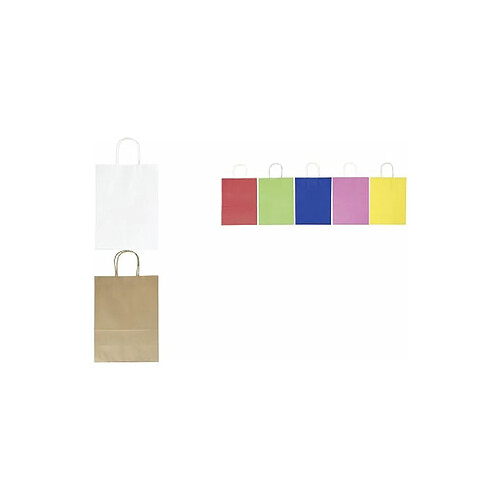 folia Sac en papier, 240 x 120 x 310 mm, blanc ()