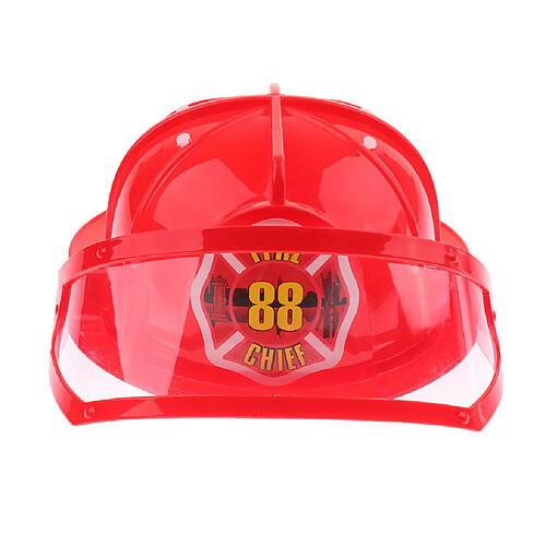 Simulateur pompier casque de sécurité réglable pompier chapeau bonnet jouet rouge