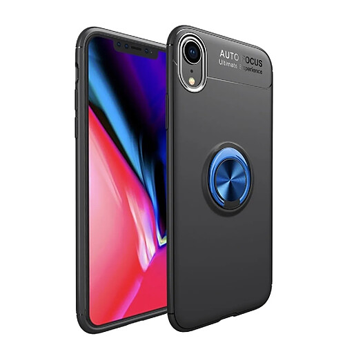 Wewoo Coque TPU antichoc pour iPhone XR, avec support (Noir Bleu)