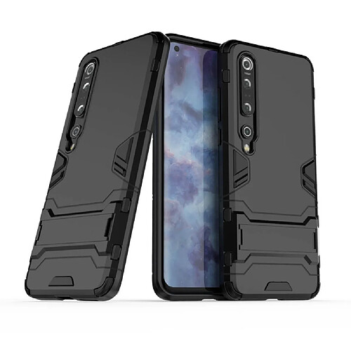 Coque en TPU hybride cool guard avec béquille noir pour votre Xiaomi Mi 10 Pro