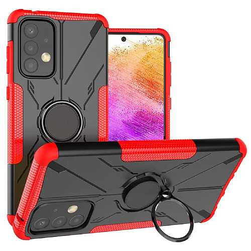 Coque en TPU anti-chocs avec béquille pour votre Samsung Galaxy A73 5G - rouge