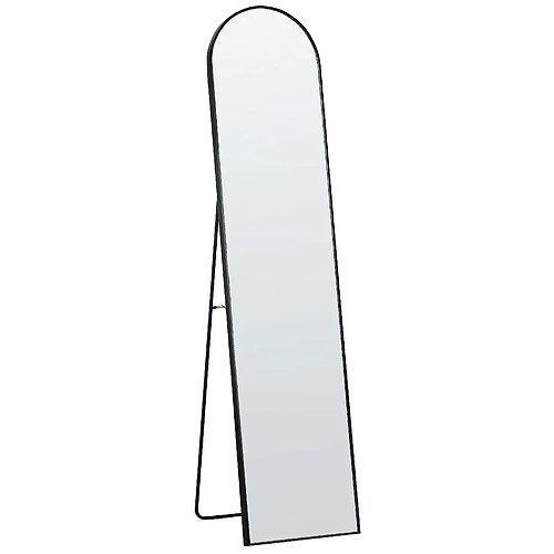 Beliani Miroir sur pied BAGNOLET 150 cm Noir