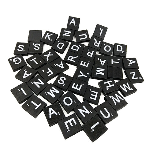 Puzzle Alphabet Numéros en Bois Bloc Noir