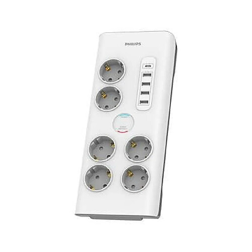 Philips Surge protector 6 sockets AC Fr 40W, 2