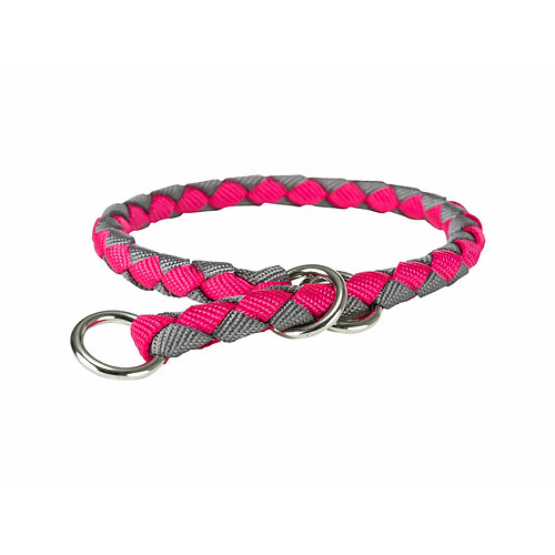 Collier de dressage Trixie Cavo Graphite Fuchsia 39-45 cm