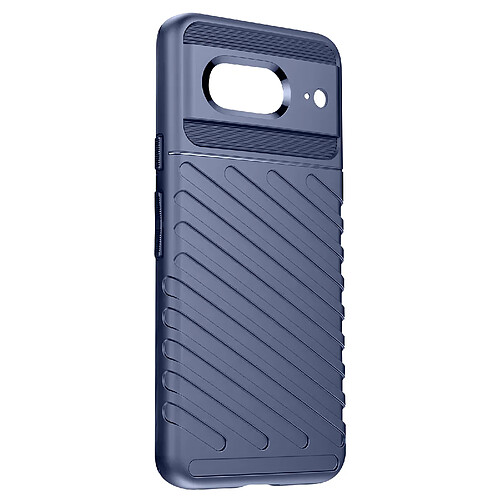 Avizar Coque Souple pour Google Pixel 8 Design Strié Antidérapant Série Thunder Bleu