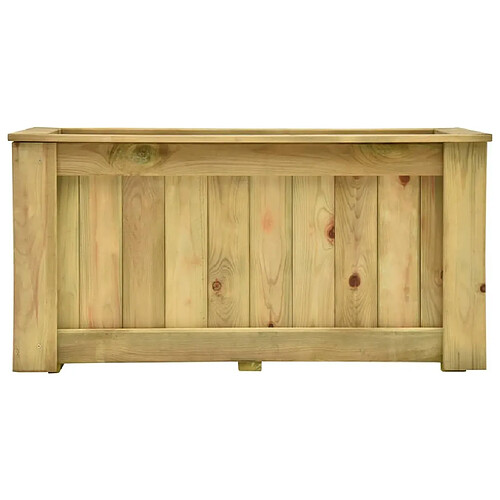 Maison Chic Jardinière,Bac à fleurs - pot de fleur surélevée 100x50x50 cm Bois de pin imprégné -GKD67963