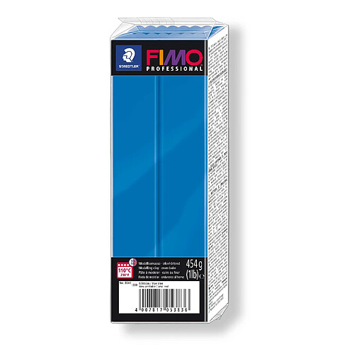 Pâte Fimo Professional 454 g Bleu pur 8041.300 - Fimo