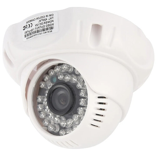 Wewoo Caméra Dôme CMOS 420TVL 3.6mm Objectif ABS Couleur Infrarouge avec 36 LED, IR Distance: 20m