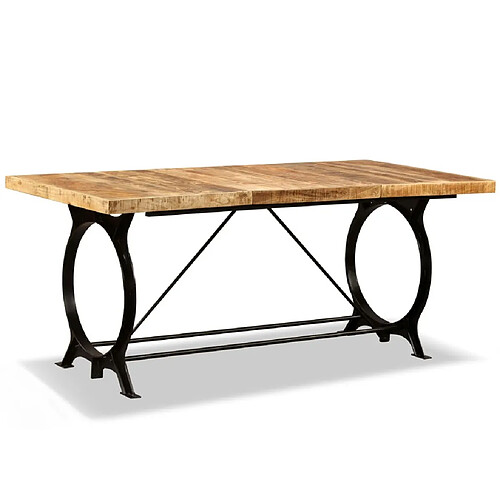 Maison Chic Table de salle à manger,Table à dîner Bois de manguier brut 180 cm -GKD37792