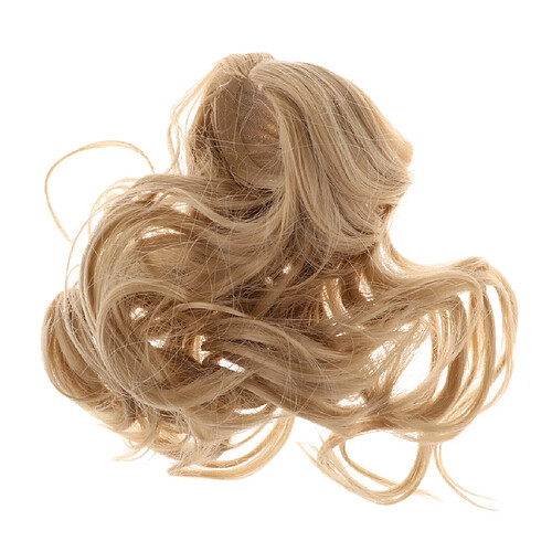 1/4 de la mode poupée perruque long cheveux bouclés pour poupée bjd habiller accès brun clair