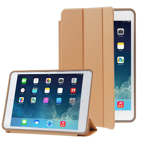 Wewoo Smart Cover Étui Smart 3 en cuir naturel traité avec fonction sommeil / réveil & support pour iPad Air marron