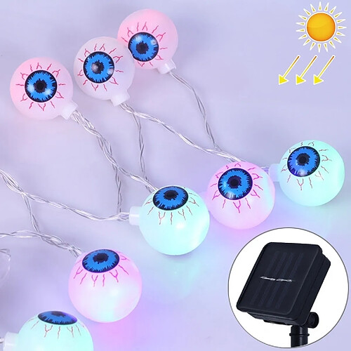 Wewoo 2.5m Ghost Eyes Design Coloré Light Halloween Série Solar Powered LED Light String, 20 LED Party Props Fée Décoration Nuit Lampe