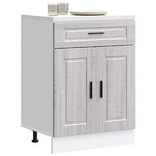 vidaXL Armoire de cuisine Porto sonoma gris bois d'ingénierie