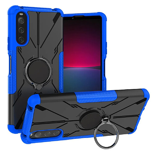 Coque en TPU 2-en-1, anti-choc avec béquille pour votre Sony Xperia 10 IV 5G - bleu