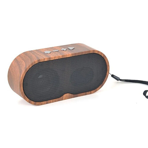 Yonis Mini Enceinte Bluetooth Bois Rétro Avec Radio TF Carte