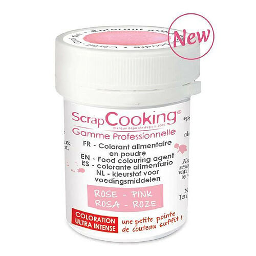 Scrapcooking Colorant alimentaire en poudre rose poudré 5 g