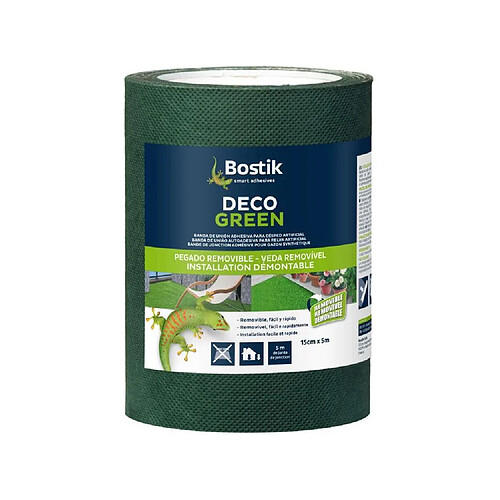 BOSTIK Bande de Jonction Adhésive Verte pourgazon synthetique - Rouleau de 15 cm x 5 m