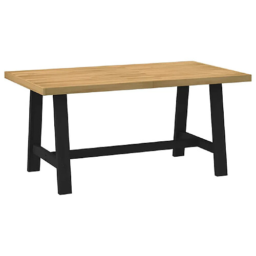 vidaXL Table à manger NOAIN pieds en forme de A 160x90x75cm massif pin