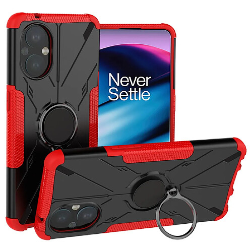 Coque en TPU anti-chute avec béquille pour votre OnePlus Nord N20 5G - rouge