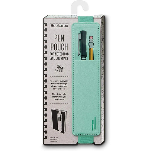 If Bookaroo Pen Pouch Elasticated Pen Holder Organiseur de Sac à Main 23 Centimeters Vert (Mint)