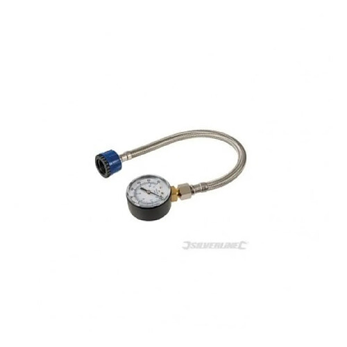 SILVERLINE Manometre pour conduites deau - Acier inoxydable