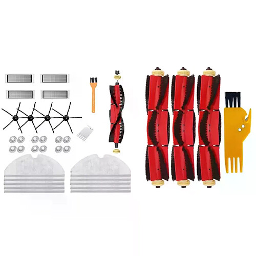 Ensemble d'accessoires pour aspirateur AD 2: 1 ensemble de pièces de filtre HEPA, brosse principale et brosse latérale et 1 ensemble de brosse à rouleau principal + brosse de nettoyage