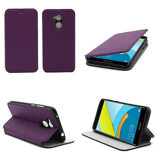 Etui luxe Huawei Honor 6C PRO 4G violet Ultra Slim Cuir PU avec stand - Housse coque de protection Huawei Honor 6C PRO 2017 / 2018 Dual Sim -Accessoires pochette XEPTIO : Exceptional case !