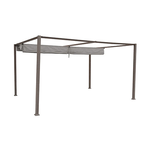 Tonnelle de jardin en aluminium noisette Palmeira - 4 x 3 m - Hespéride