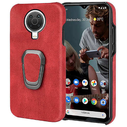 Coque en TPU + PU avec béquille, rouge pour votre Nokia G20