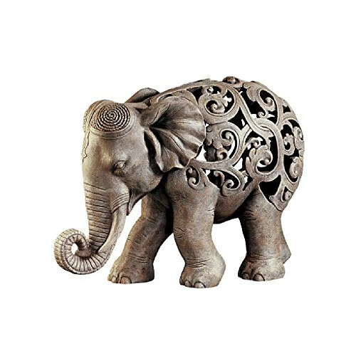 Design Toscano Sculpture Jali Anjan l'éléphant NG32745 Marron 14 x 32 x 25,5 cm