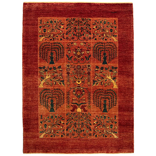 Vidal Tapis de laine 247x152 rouge Kashkuli