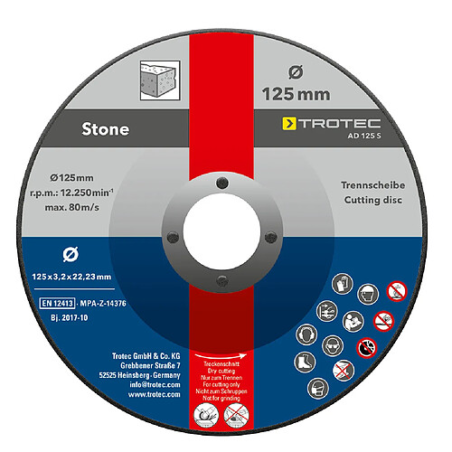 TROTEC Disques de coupe pour pierre AD 125 S (5 pces)
