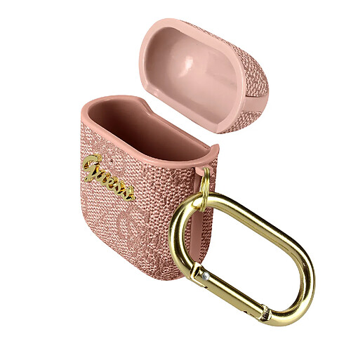 Guess Maroquinerie Coque AirPods Guess saffiano rose gold