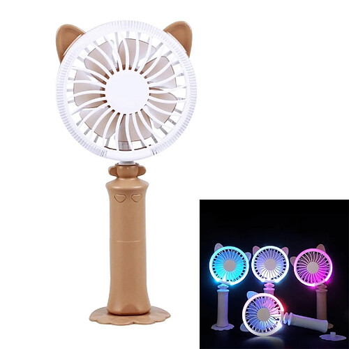 Wewoo Sunshine Twisted Cat Night Fan USB avec rotation à 180 degrés & vent 2 vitesses Marron