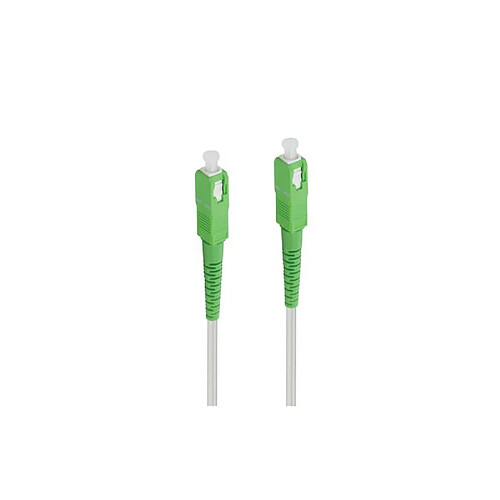 Câble fibre optique Accsup pour Box Internet 10 m Blanc et vert