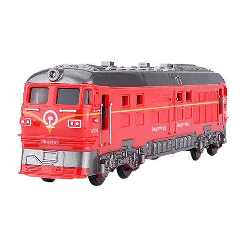 1/87 Jouet De Locomotive De Train Moulé Sous Pression Avec Action De Retrait Pour Enfants Cadeaux Vert