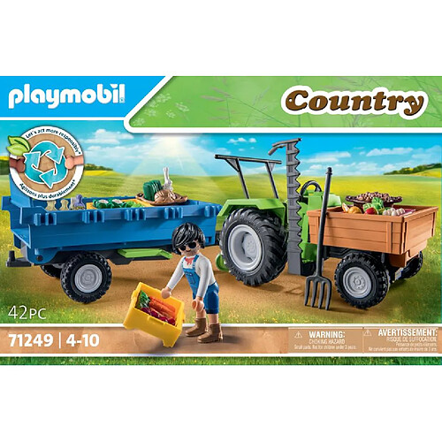 Playmobil® 71249 La Ferme Tracteur avec remorque