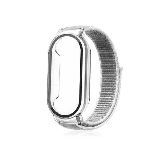 Bracelet en nylon pour votre Xiaomi Mi Band 7/7 NFC - Blanc coquillage/transparent