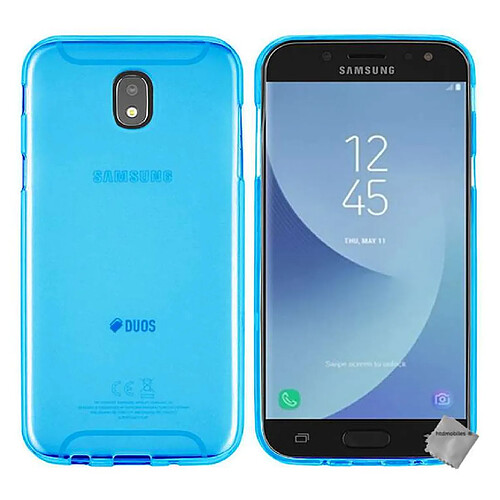 Htdmobiles Coque silicone gel fine pour Samsung Galaxy J5 (2017) + film ecran - BLEU