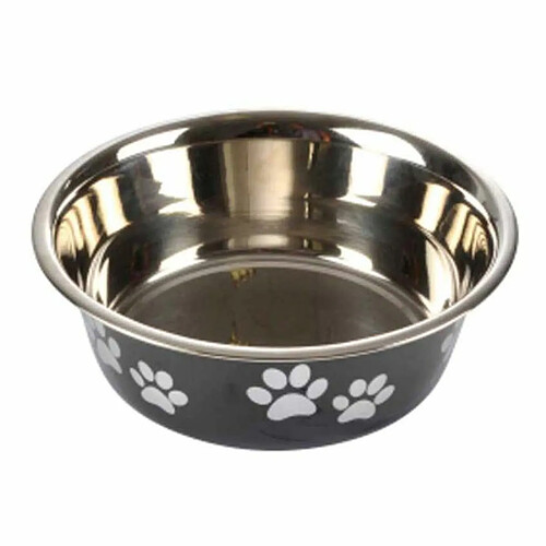 Paris Prix Gamelle pour Chien & Chat Motifs Pattes 21cm Noir