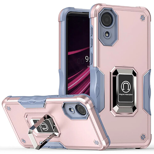 Coque en TPU antichoc avec béquille or rose pour votre Samsung Galaxy A03 Core