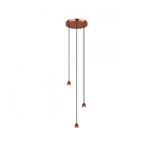 Luminaire Center Suspension Spl Cuivre satiné 3 ampoules 9,1cm