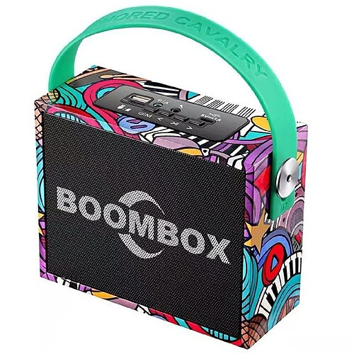 Universal Super Bass Portable Portable Bluetooth Haut-parleur Glaffiti Stereo Colonne Mini Subwoofer Boombox avec radio FM | Haut-parleurs portatifs (graffiti)